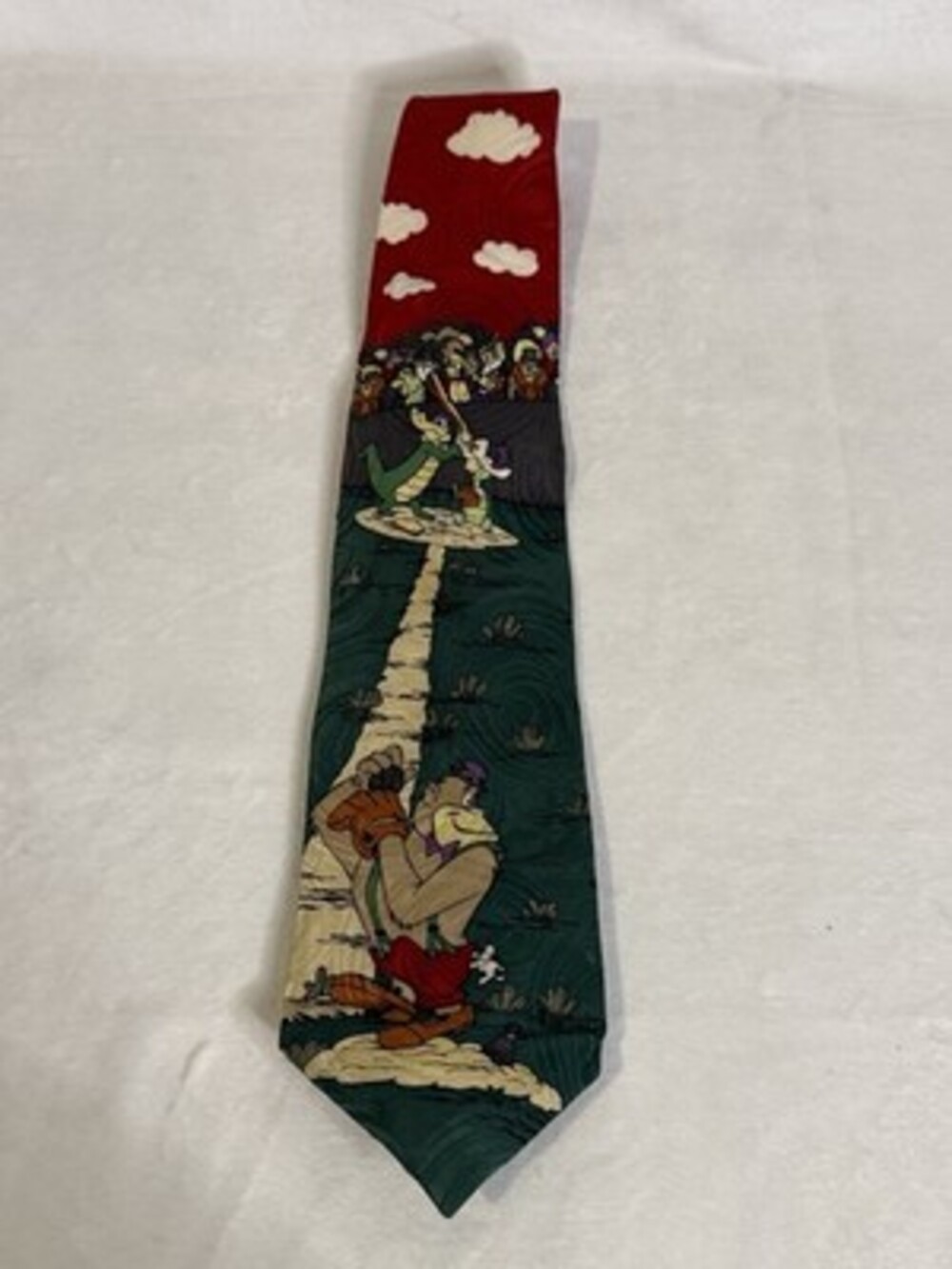 Vintage Hanna Barbera Yogi Bear Baseball Novelty Tie 90s Cartoon USA